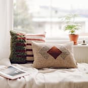 "Inrie" - Throw Pillows in beige by Handan Loomworks