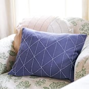 "Small Graph Throw Pillow - Slate" - Throw Pillows in blue by Anchal