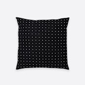 "Medium Cross-Stitch Throw Pillow - Charcoal" - Throw Pillows in black by Anchal