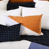 "Naari Colorblock Lumbar Pillow" - Throw Pillows in brown by Anchal