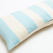 "Cabana Stripe XL Lumbar Pillow - Cloud" - Throw Pillows in blue by Anchal