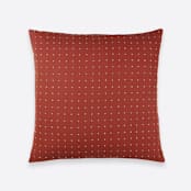 "Cross-Stitch Throw Pillow - Rust" - Throw Pillows in red by Anchal