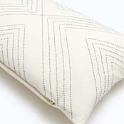 "Geometric Lumbar Pillow - Bone" - Throw Pillows in white by Anchal