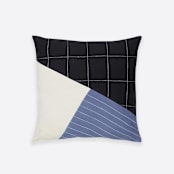 "Medium Naari Colorblock Throw Pillow" - Throw Pillows in blue by Anchal