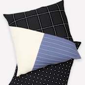 "Medium Naari Colorblock Throw Pillow" - Throw Pillows in blue by Anchal