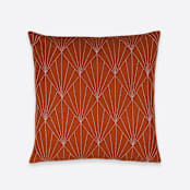 "Array Throw Pillow - Rust" - Throw Pillows in red by Anchal