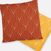 "Array Throw Pillow - Rust" - Throw Pillows in red by Anchal