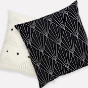 "Array Throw Pillow - Charcoal" - Throw Pillows in black by Anchal