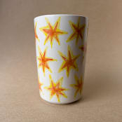 "Unique handmade ceramic cup with stars" - Mugs and Teacups in multicolor by Alexandra Dzh