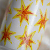 "Unique handmade ceramic cup with stars" - Mugs and Teacups in multicolor by Alexandra Dzh