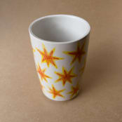 "Unique handmade ceramic cup with stars" - Mugs and Teacups in multicolor by Alexandra Dzh