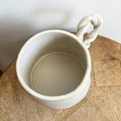 "Braid Handled Mug" - Mugs and Teacups in white by Sidney Field