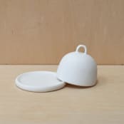 "Sculpt Butter Dish White" - Tabletop Accessories in white by Tina Frey