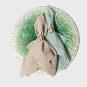 "Christmas tree skinny napkin rings, set of four" - Tabletop Accessories in brass by Joanna Buchanan