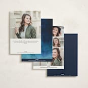 "Indigo Sea" - Mitzvah Invitations in Ocean by Kelly Schmidt - Back of Card Options