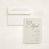 "Blessed Mitzvah" - Mitzvah Invitations in Onyx by Benita Crandall - Invitation with Envelope
