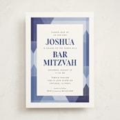 "Modern Star" - Mitzvah Invitations in Cotton by Robert and Stella - Front