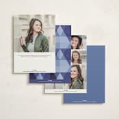 "Modern Star" - Mitzvah Invitations in Cotton by Robert and Stella - Back of Card Options