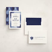 "Modern Star" - Mitzvah Invitations in Cotton by Robert and Stella - Assembled
