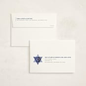 "Modern Star" - Mitzvah Invitations in Cotton by Robert and Stella - FREE Recipient Addressing