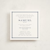 "Square Frame" - Mitzvah Invitations in Navy by Jenna Holcomb - Front