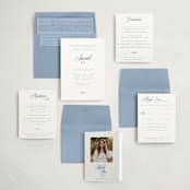 "Simply" - Mitzvah Invitations in Sea by Jenna Holcomb - Invitation Suite