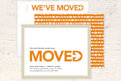 "New Direction" - Moving Announcements in Pumpkin by Ann Gardner - Assembled