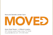 "New Direction" - Moving Announcements in Pumpkin by Ann Gardner - Close-Up