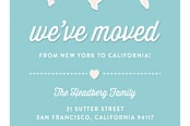 "A New State" - Moving Announcements in Aqua by Adori Designs - Close-Up