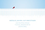 "Picket Fence" - Moving Announcements in White by Molly Lasee - Close-Up
