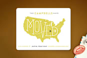 "Cross Country Move" - Moving Announcements in Goldenrod by Jennifer Wick - Front