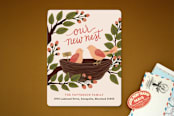 "Home Tweet Home" - Moving Announcements in Peach by Emily Hein - Front