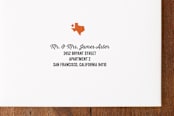"Gone South" - Moving Announcements in Burnt Orange by Lisa Cersovsky - FREE Recipient Addressing