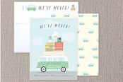"Moving Van" - Moving Announcements in Mint by Itsy Belle Studio - Assembled