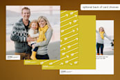 "Notice Sign" - Moving Announcements in Mustard by Jessica Corliss - Back of Card