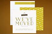 "Notice Sign" - Moving Announcements in Mustard by Jessica Corliss - Assembled