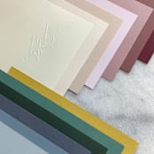 "Luxe Embossed Unisex Vow Books, Set of Two, Lined Paper" - Wedding Vow Books in pink by Eva Tadros