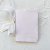 "HERS Vow Book | letterpressed with silk ribbon - blush" - Wedding Vow Books in pink by Cara Jo Knapp