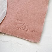 "HER Vow Book | letterpressed with silk ribbon - terracotta" - Wedding Vow Books in beige by Cara Jo Knapp
