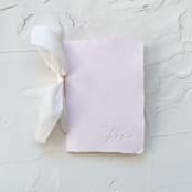 "HIS & HERS Vow Books | letterpressed with silk ribbon - blush" - Wedding Vow Books in pink by Cara Jo Knapp