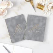"Gray Velvet Vow Books" - Wedding Vow Books in gray by PAPER and LACE