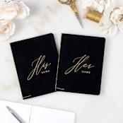 "Black Velvet Vow Books" - Wedding Vow Books in black by PAPER and LACE