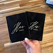 "Black Velvet Vow Books" - Wedding Vow Books in black by PAPER and LACE