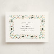 "Little Village" - Moving Announcements in Onyx by Monica Schafer - Front