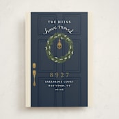 "Door Wreath" - Moving Announcements in Navy by Emily Hein - Front