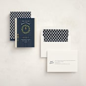 "Door Wreath" - Moving Announcements in Navy by Emily Hein - Assembled