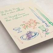 "tablescape drawing" - Moving Announcements in Garden by Cass Loh - Detail