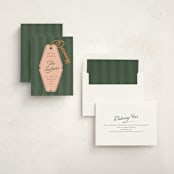 "Vintage Key Tag" - Moving Announcements in Kale by Susan Zinader - Assembled
