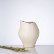 "Ceramic Decorative Sculptural Vase - Cream Mosco" - Vases in white by DinaDecor