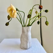 "Wabi-Sabi Burlap Vase #01" - Vases in white by Cym Warkov